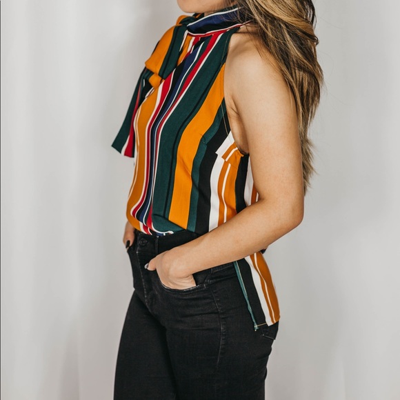 NEW // Made For Today Striped Top - Picture 5 of 5